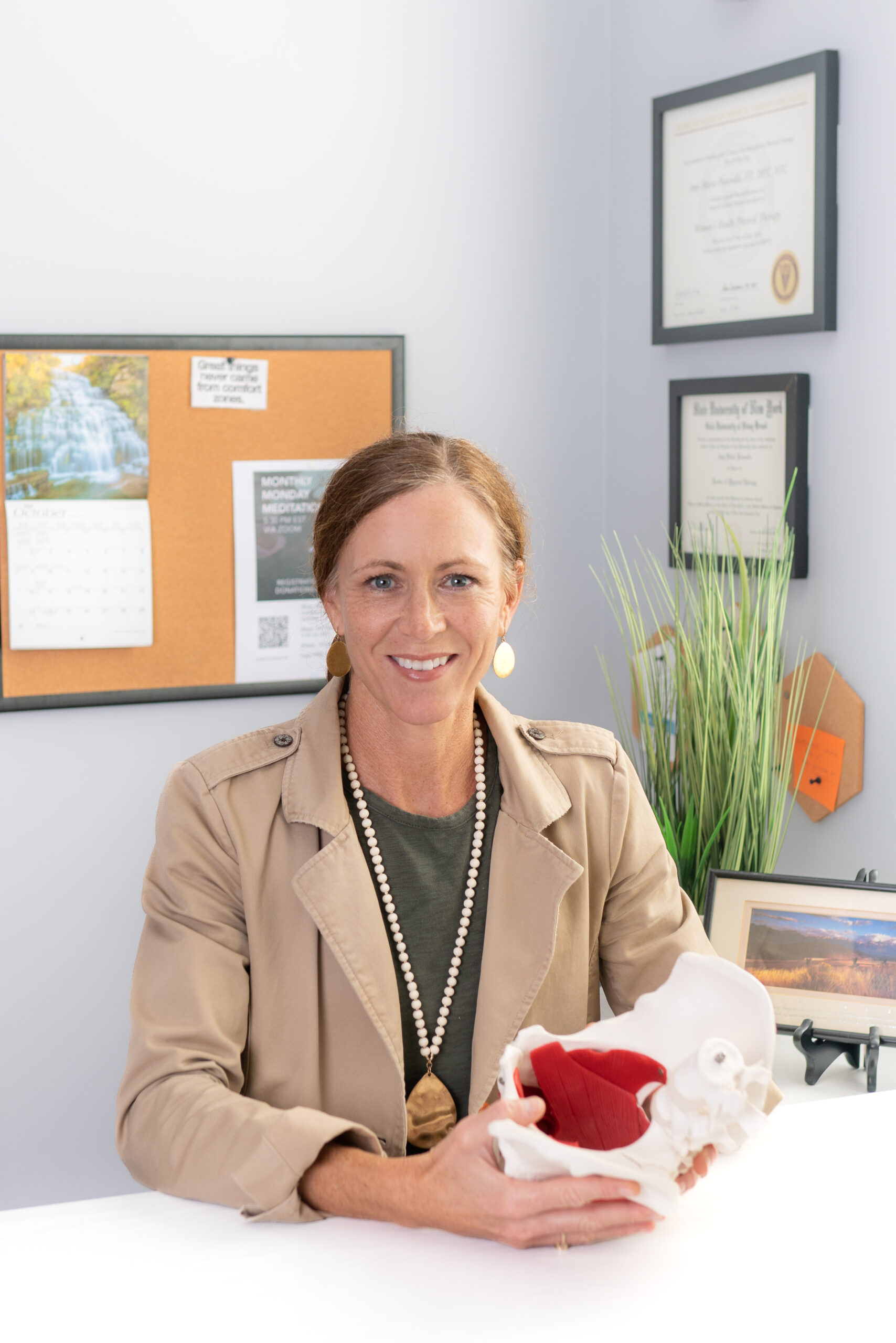 Dr. Amy Pannullo holding model