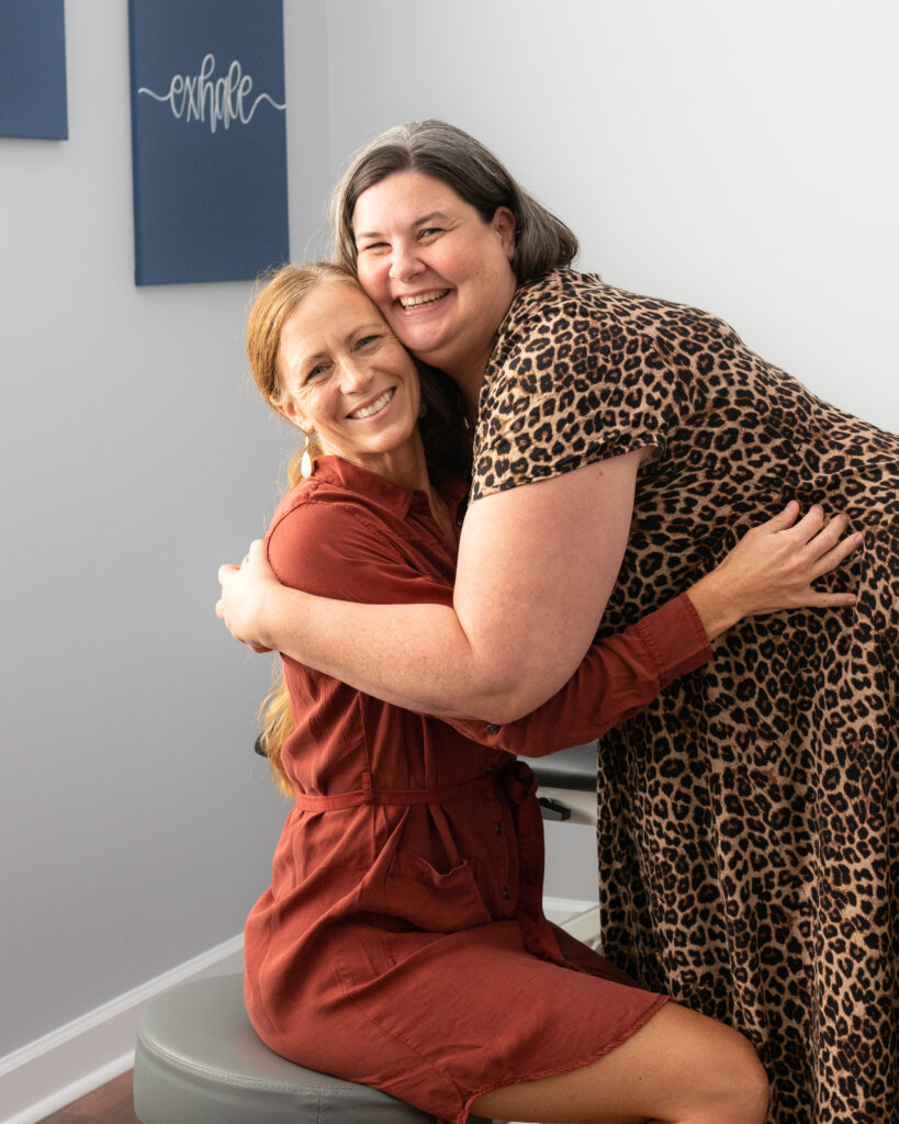 Amy Pannullo, patient, LGBTQIA hug